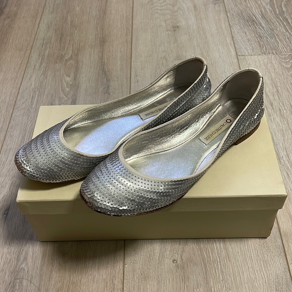 L’autre Chose silver sequin flats*